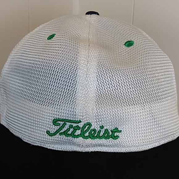Titleist Golf Blue Flex Fit Fitted Cap Hat Logo Spellout - Picture 3 of 5